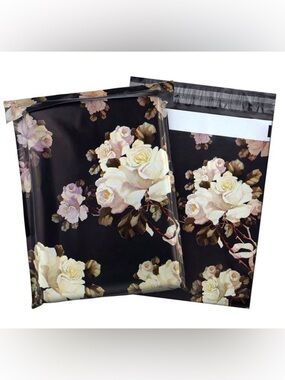 Set of 25 10x13 Floral Rose Polymailers